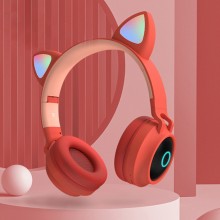 貓耳朵頭戴式藍牙耳機 無線發光