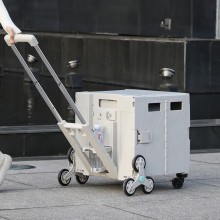 創意旅行箱買菜車小拉車折疊購物車擺攤小推車收納箱