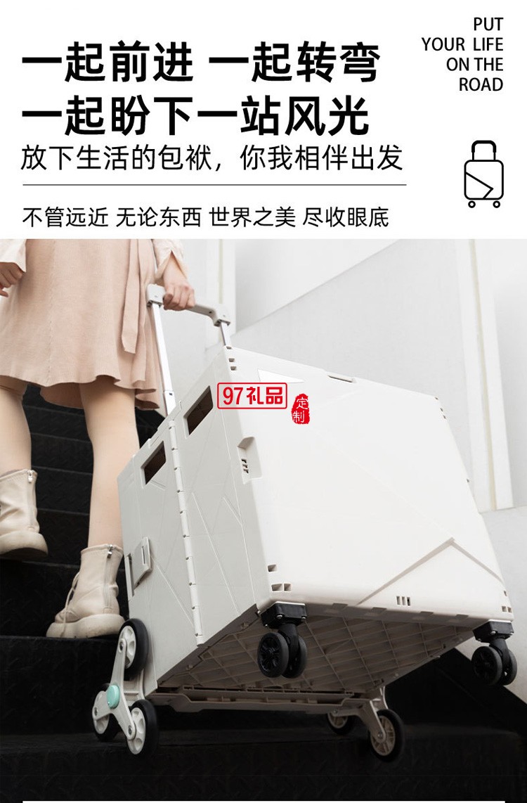 創意旅行箱買菜車小拉車折疊購物車擺攤小推車收納箱