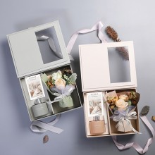  圣誕節香薰鮮花花束禮物套裝禮盒