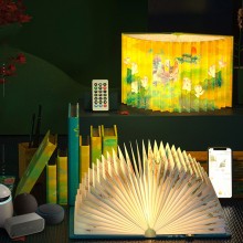 書燈歐堡書燈歐智能語音WiFi遠程藍牙音響文創禮品定制扇形小夜書本臺燈