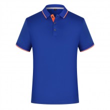 小領速干拼色翻領定制logo定制Polo衫員工服飾廣告衫