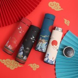 國潮不銹鋼智能杯中國風商務(wù)顯溫保溫杯禮品杯子定制