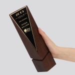 黑胡桃木獎杯實木定制櫸木獎牌定做企業周年禮品