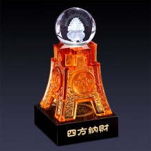 琉璃方鼎擺件四方納財工藝禮品招財聚寶家居酒店喬遷開業慶典