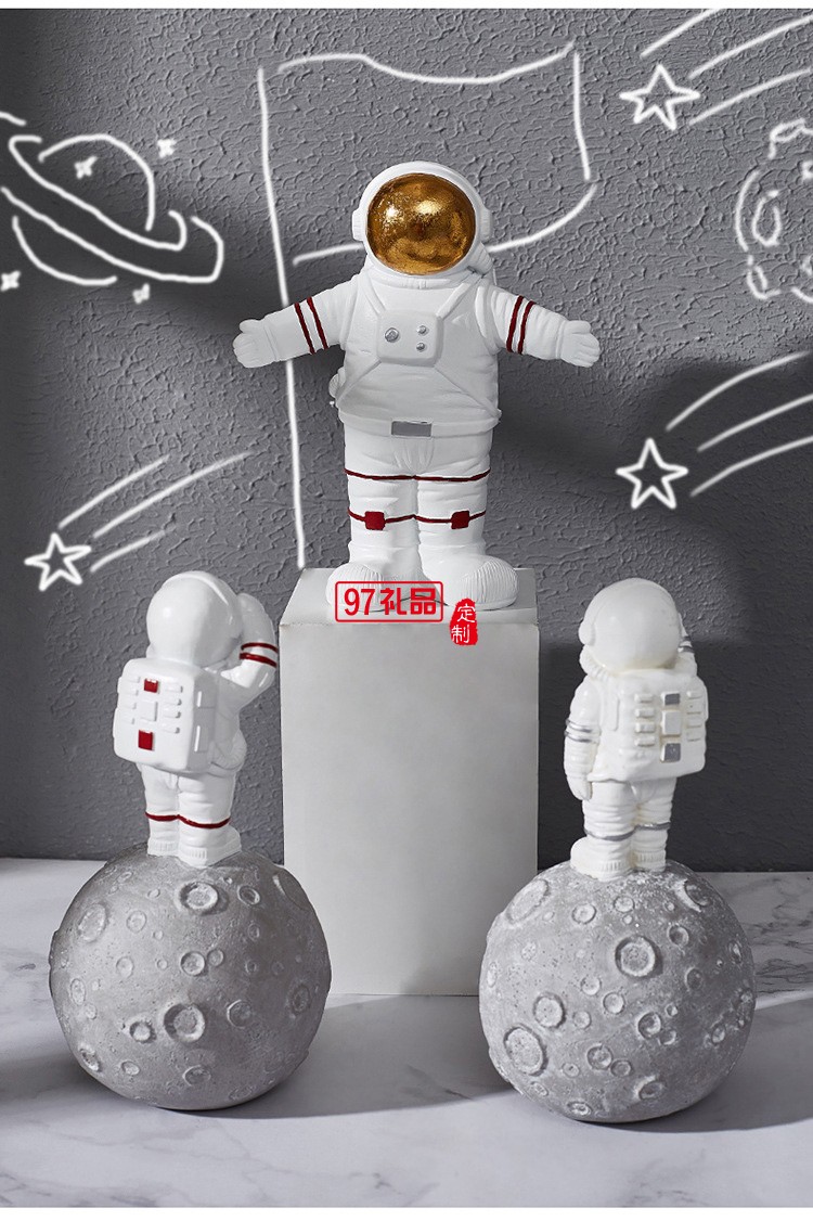 北歐創意樹脂太空宇航員擺設