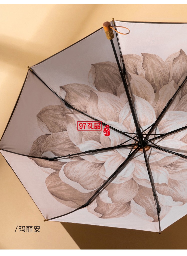 太陽(yáng)傘女晴雨兩用防曬防紫外線雨傘復(fù)古簡(jiǎn)約女定制公司廣告禮品