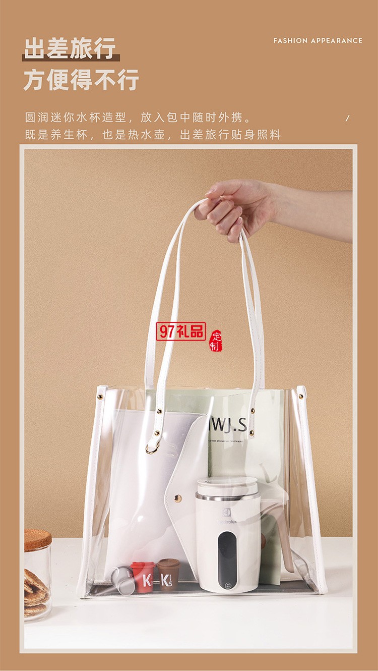 溫暖定制 隨身輕養杯壺一體養生杯（米色）