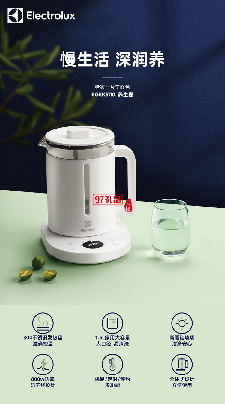 高硼硅玻璃壺身 精準控溫多功能養生壺