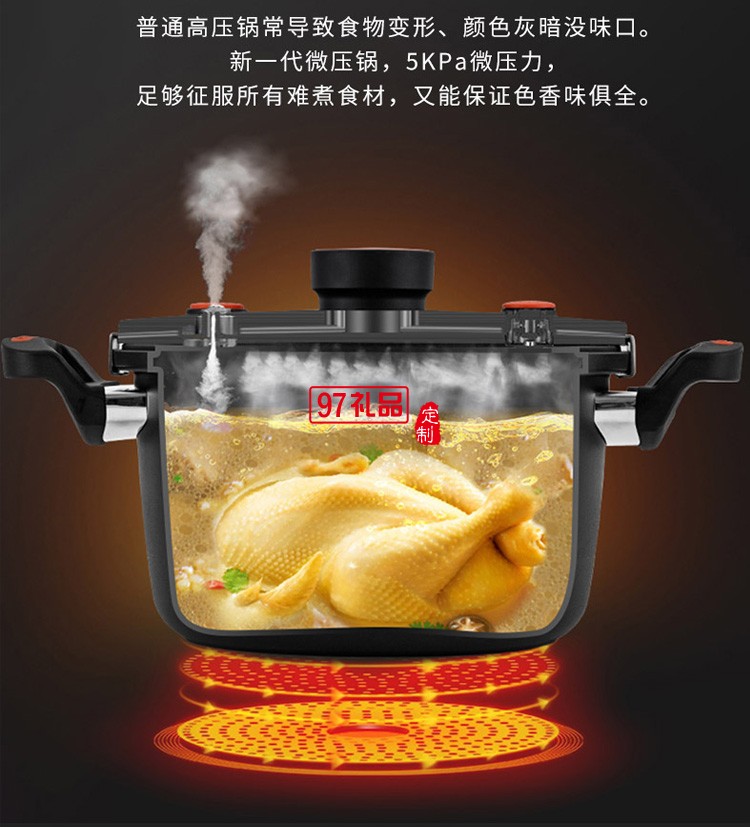 微壓鍋雙耳湯鍋燉鍋多功能家用電磁爐燃氣灶通用定制公司廣告禮品