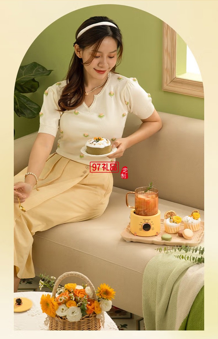 多功能養生壺小白壺煮銀耳羹花果茶辦公室養生壺定制公司廣告禮品