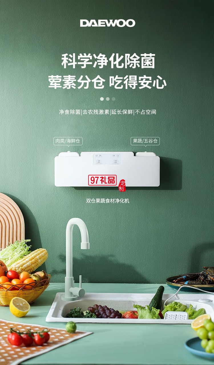 果蔬蔬菜家用超聲波發聲器洗菜食材清洗機定制公司廣告禮品