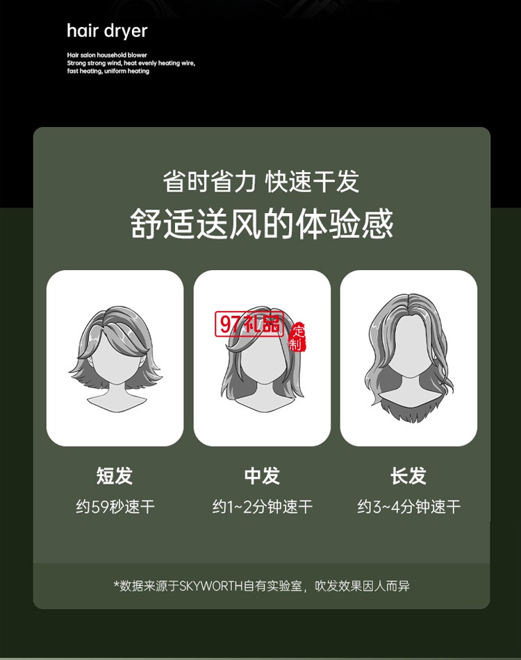 電吹風機高速家用大功率負離子護發吹頭發定制公司廣告禮品