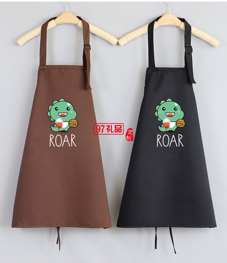 兒童畫畫圍裙廚房寶寶吃飯圍兜兒童繪畫美術罩衣定制公司廣告禮品