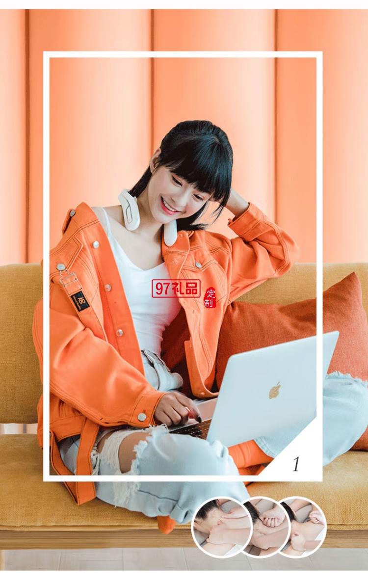 PGG智能頸椎按摩器頸部按摩儀三頭P5B經典款定制公司廣告禮品