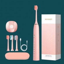 鄰鹿電動牙刷成人聲波震動軟毛牙刷超長續航定制公司廣告禮品