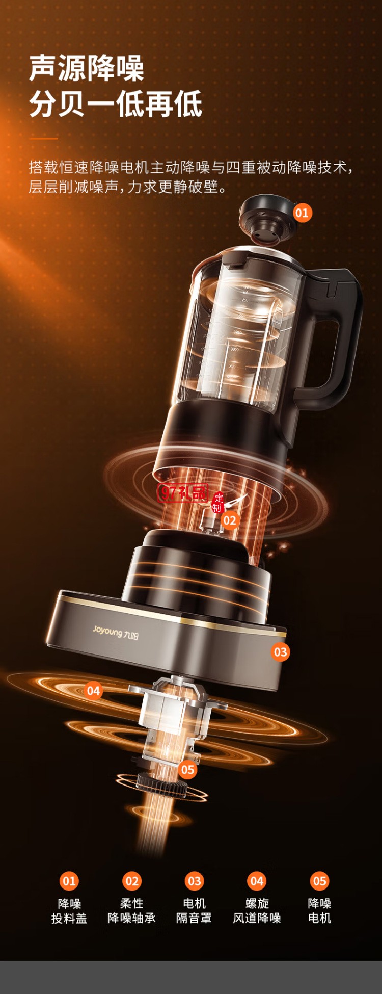 九陽破壁機多功能豆漿機榨汁機輔食機L18-P393定制公司廣告禮品