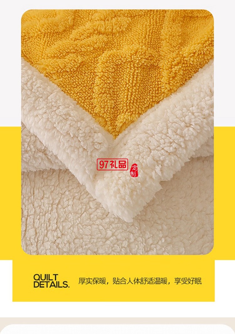 啄木鳥(niǎo) 塔棉絨加厚毛毯-桔黃色 ZMN-RT003定制公司廣告禮品