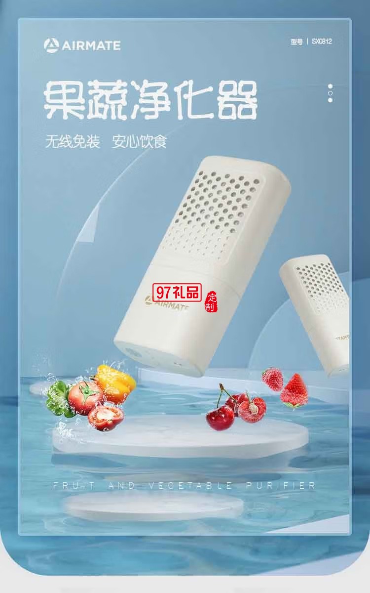艾美特 果蔬解毒機潔凈機SX0812定制公司廣告禮品