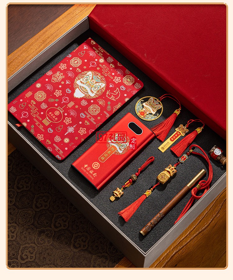 醒獅創意商務禮品套裝中國風實用公司年會活動紀念伴手國潮禮物