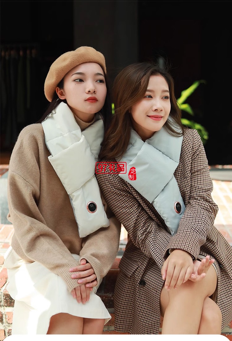 向物石墨烯發熱圍巾智能電加熱圍脖護頸頸椎保暖披肩男女冬季禮物