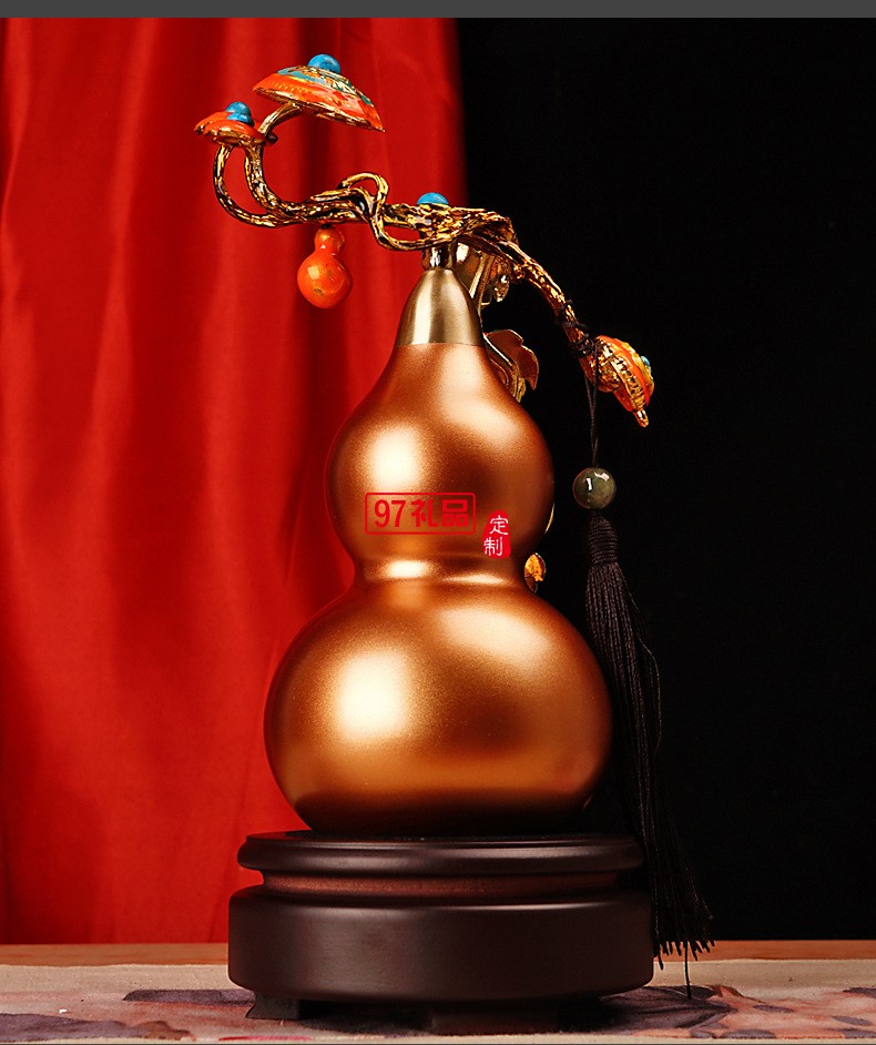 全銅葫蘆擺件客廳玄關家居飾品長輩賀壽禮品