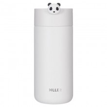 迪樂貝爾可愛熊貓系列周邊紀念伴手禮水杯316不銹鋼便攜提手保溫杯