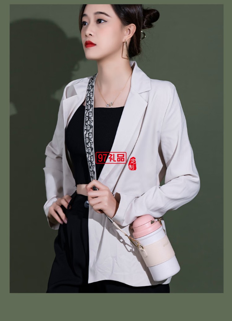 迪樂(lè)貝爾高顏值大容量帶吸管保溫水杯學(xué)生便攜隨手杯不銹鋼咖啡杯