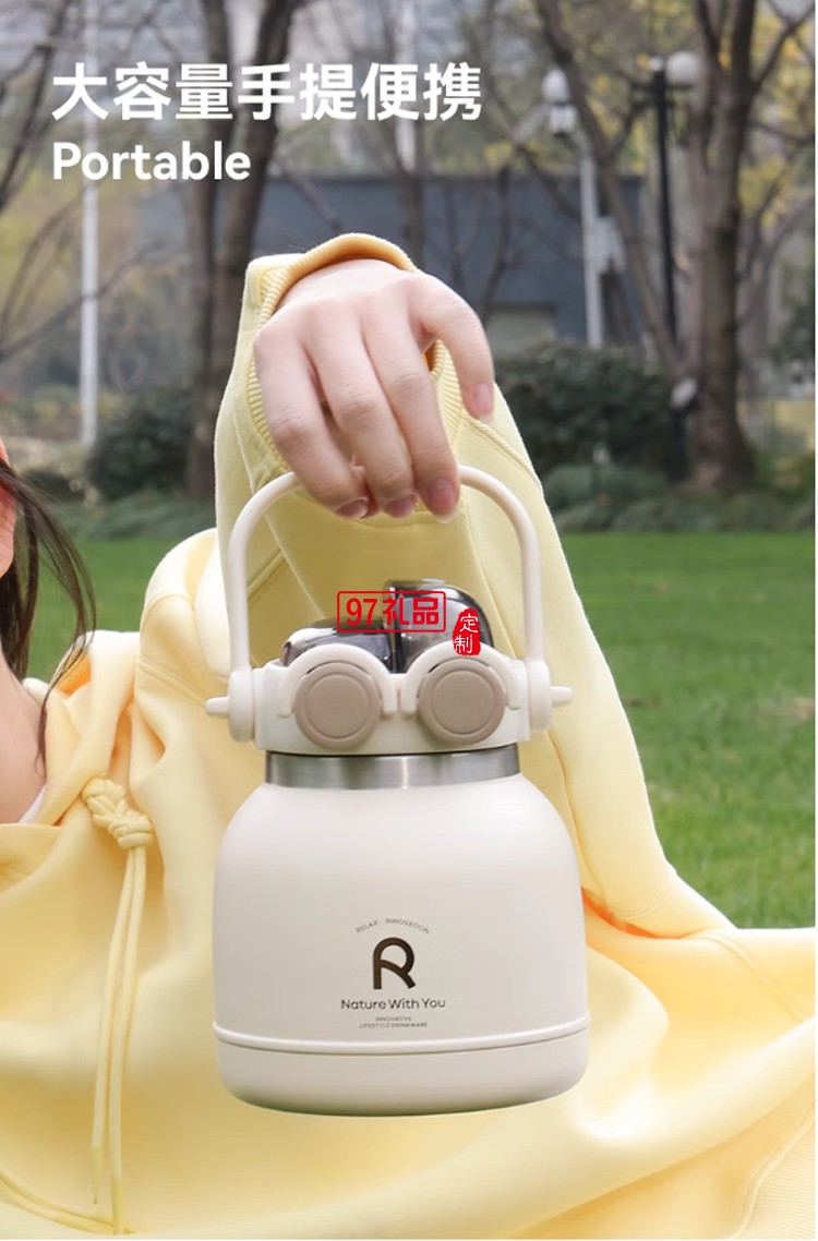 樂序rano316不銹鋼保溫杯大容量女生高顏值保溫壺抹茶曲奇