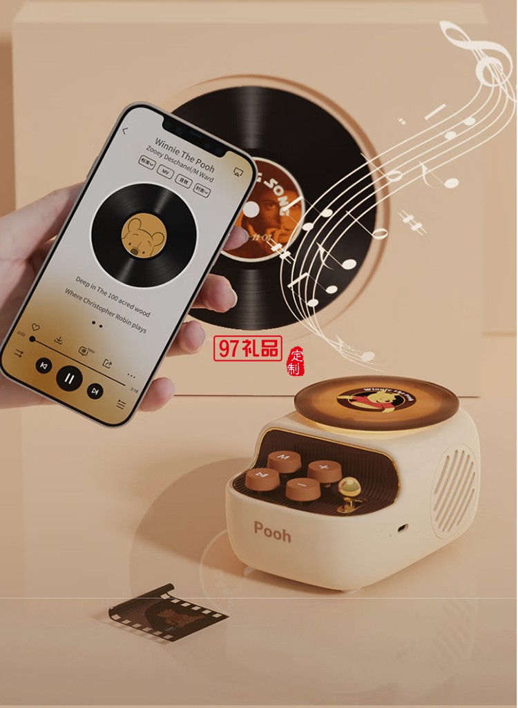 迪士尼-黑膠唱片藍牙音箱J