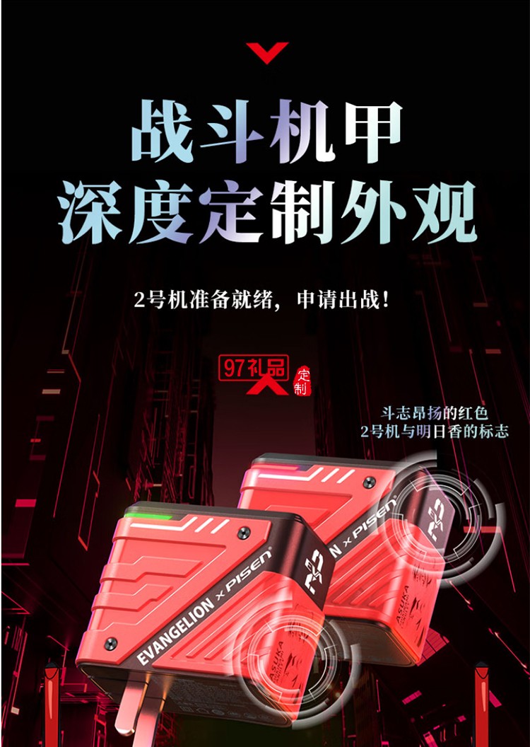 EVA聯名 65W快充 氮化鎵 2C1A