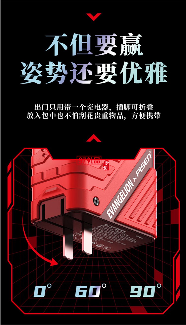 EVA聯名 65W快充 氮化鎵 2C1A