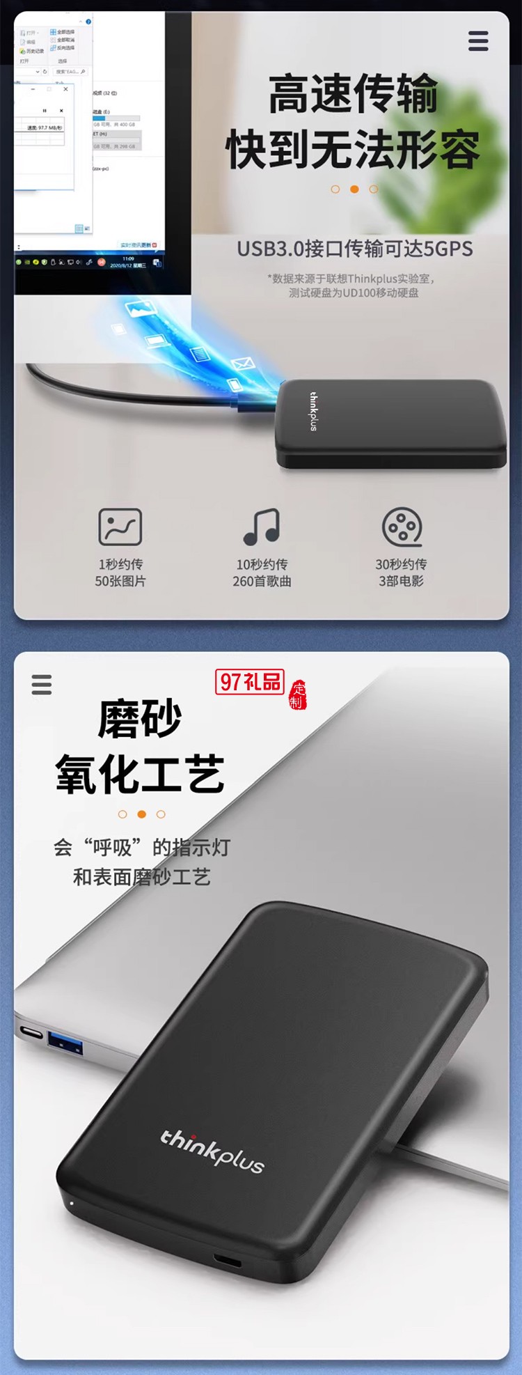 聯想thinkplus / 移動硬盤1TB