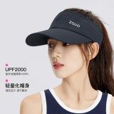 韓國zauo防曬空頂跑步帽女戶外運(yùn)動防紫外線網(wǎng)球帽透氣春夏鴨舌帽