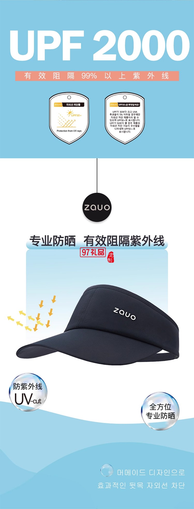 韓國zauo防曬空頂跑步帽女戶外運(yùn)動防紫外線網(wǎng)球帽透氣春夏鴨舌帽