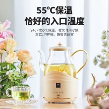 康寧全玻璃電熱水壺電水壺恒溫家用燒水壺養生壺 辦公室熱牛奶保溫壺燒水壺