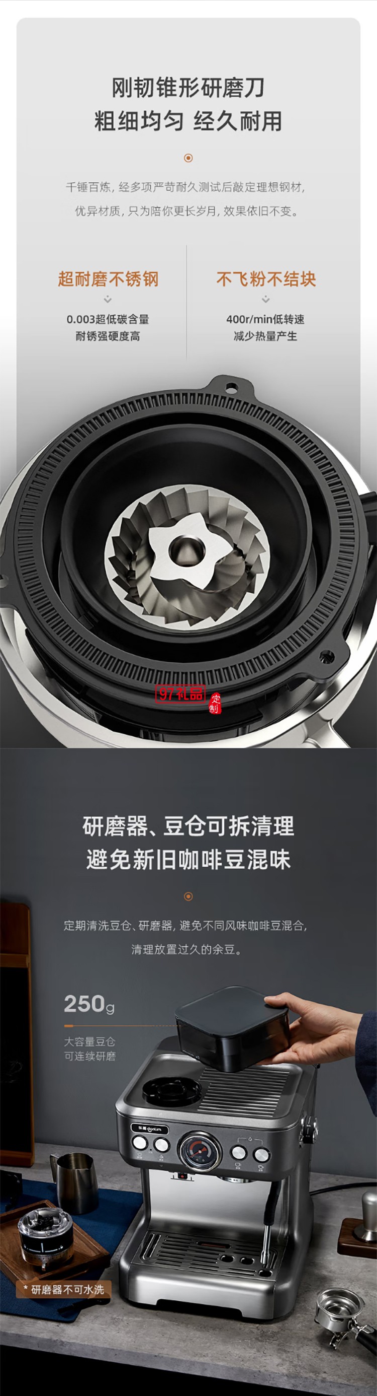 東菱意式濃縮研磨一體咖啡機 商用專業意式半自動家用咖啡機蒸汽打奶泡 雙