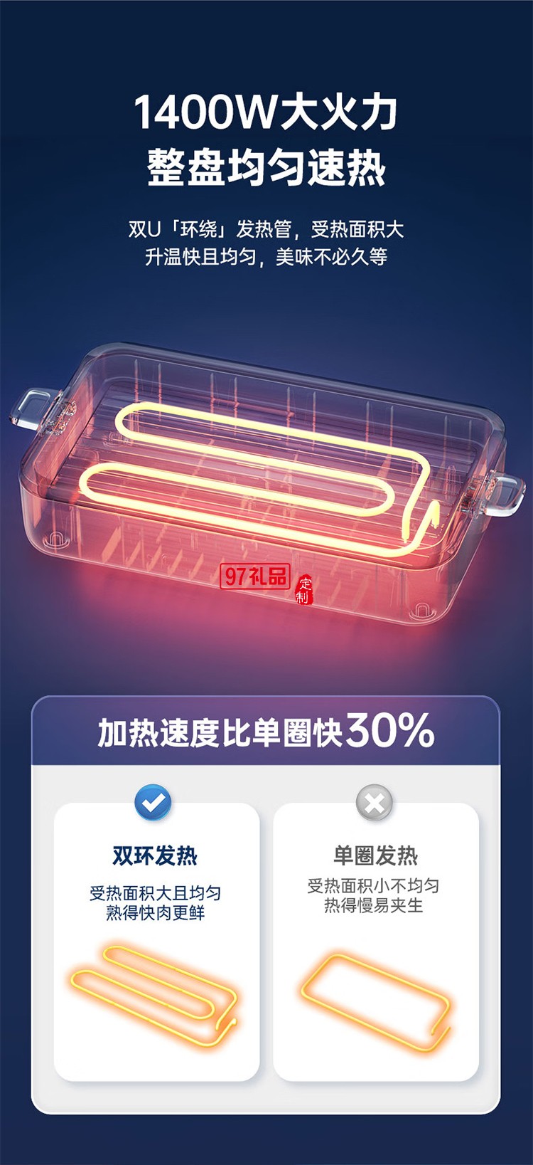 七彩叮當(dāng)（QICAIDINGDANG）多功能電烤盤-米白色 KP01-