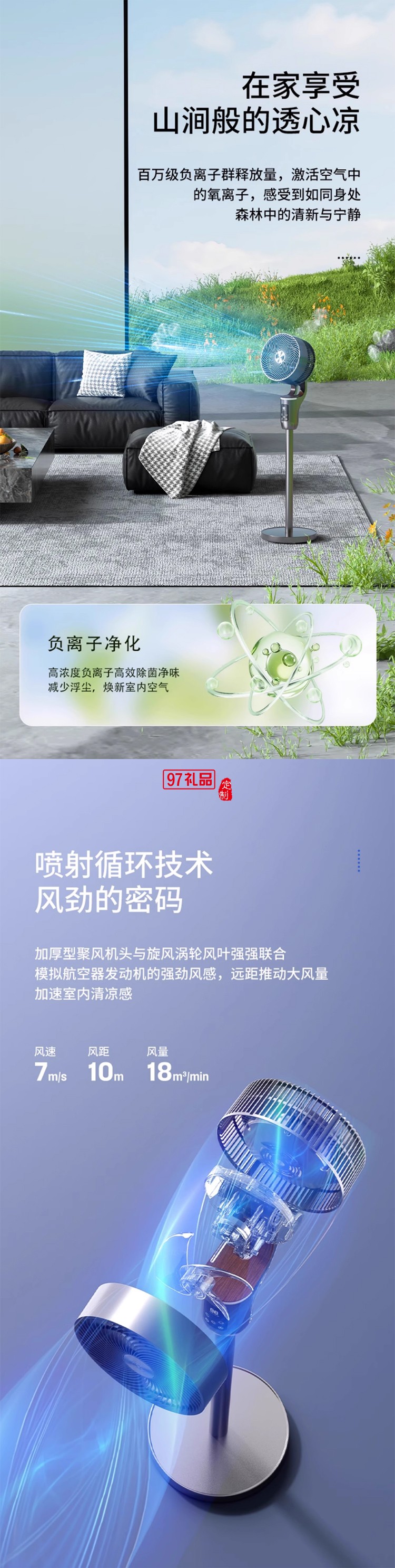 西屋空氣循環扇電風扇2025新款超音靜家用大風力風扇落地扇式臥室