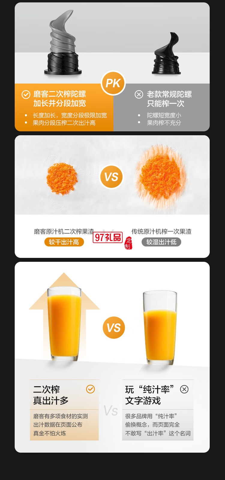 【二次榨】榨汁機原汁機 大口徑汁渣分離 渣汁分離果汁 家用多功能水果蔬