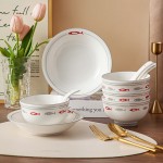 豪愛(ài)佳高溫釉下彩餐具套裝魚你一起10件套