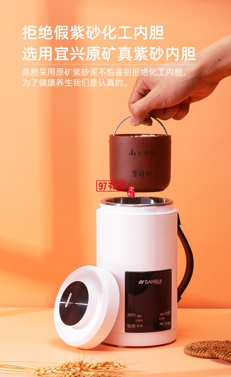 山水養生壺多功能燒水壺全自動煮茶器迷你便攜式煎藥壺電水壺