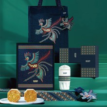 遇見霓裳苗繡吉宇鳥中秋新款月餅禮盒裝企業團購定制logo商務伴手禮