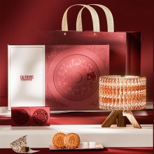 月茗燈影細紋刻紙活字茶中秋新款月餅禮盒裝定制商務伴手禮