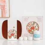 國風陶瓷茶具套裝 手繪玉兔品茗杯壺 家用送禮中秋禮盒裝